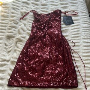 Sequin Burgundy Dress